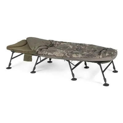 Nash Rybářské lehátko se spacákem Indulgence HD40 Leg Sleep System Camo,Nash Rybářské lehátko se