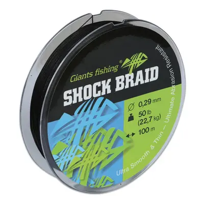 Giants Fishing Splétaná šňůra Shock Braid 100m - 0,35mm/ 65lb(29,6kg)