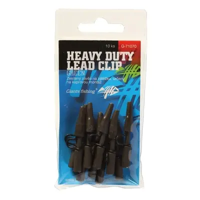 Giants Fishing Boční závěs kovový Heavy Duty Lead Clip Green 10ks