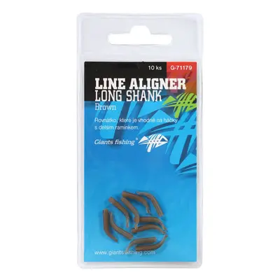 Giants Fishing Rovnátka na háček Line Aligner Long Shank Large Brown (Hook 2-6) 10ks