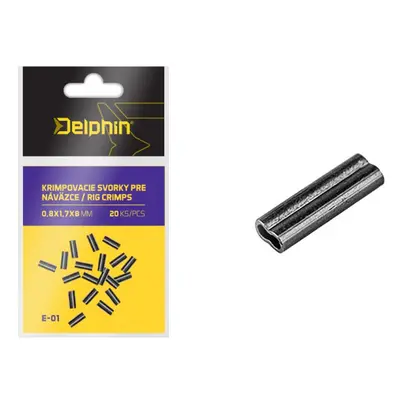 Delphin Krimpovací svorky pro návazce 20ks - 1.0x2.2x8mm