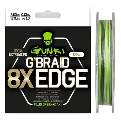 Gunki Šňůra G Braid 8X Edge (Pe1,0) 135m - 0,28mm 20,5kg