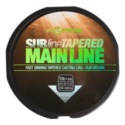 Korda Ujímaný vlasec Subline Tapered Mainline 0,28-0,50mm brown 300m