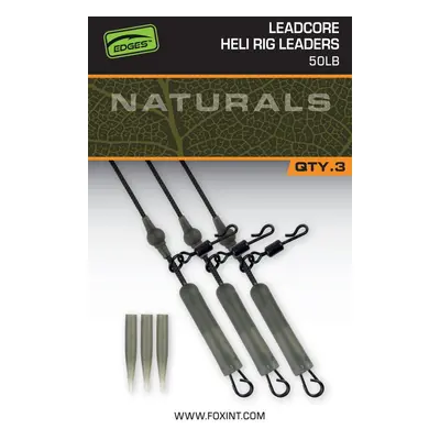 Fox Montáž Edges Naturals Leadcore Heli Rig Leaders 3ks,Fox Montáž Edges Naturals Leadcore Heli 