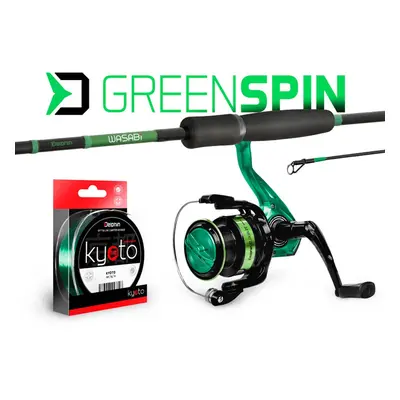 Delphin Přívlačový set GreenSpin 240cm 30g + 3T + 0,234mm,Delphin Přívlačový set GreenSpin 240cm