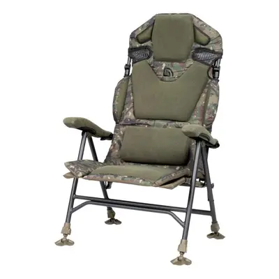 Trakker Křeslo komfortní s područkami Levelite Camo Longback Recliner