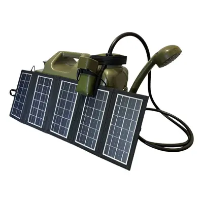 Holdcarp Set Sprcha, kanystr a solární panel Rechargeable Camping Shower 11L + Solar 10W,Holdcar