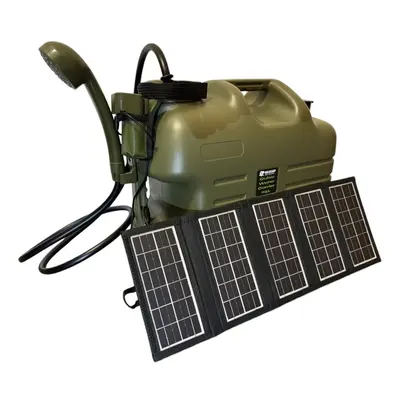 Holdcarp Set Sprcha, kanystr a solární panel Rechargeable Camping Shower 25L + Solar 10W,Holdcar