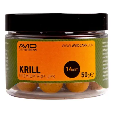 Avid Plovoucí boilie Premium Pop-Ups Krill 14mm 50g,Avid Plovoucí boilie Premium Pop-Ups Krill 1