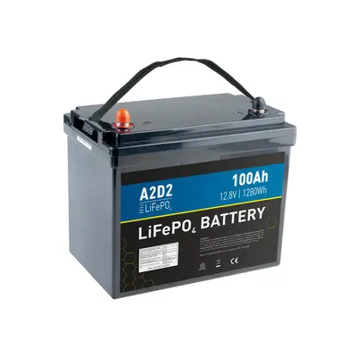 A2D2 Baterie LiFePO4 12,8V 100Ah M8 (Size of 75Ah),A2D2 Baterie LiFePO4 12,8V 100Ah M8 (Size of 