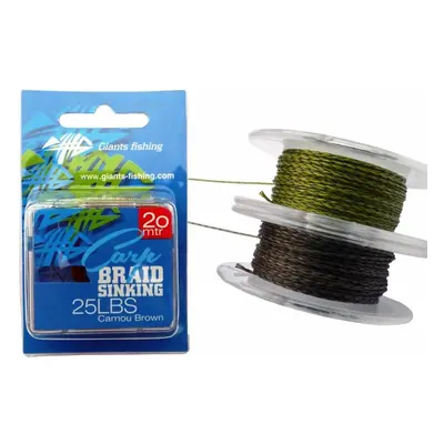 Giants Fishing Návazcová šňůrka Carp Braid Sinking 20m - 25lbs Camou Green,Giants Fishing Návazc