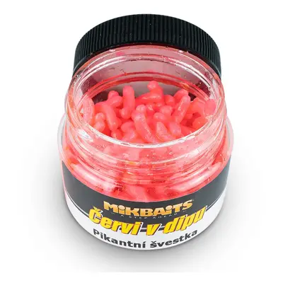 Mikbaits Červi v dipu 50ml - Pikantní švestka,Mikbaits Červi v dipu 50ml - Pikantní švestka