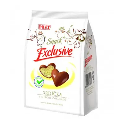 Poex Snack Exclusive Srdíčka v mléčné čokoládě 90 g