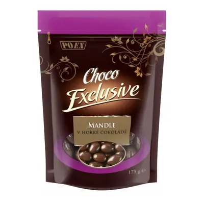 POEX Choco Exclusive Mandle v hořké čokoládě 175 g