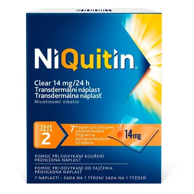 Niquitin Clear 14mg/24h transdermální náplasti 7 ks