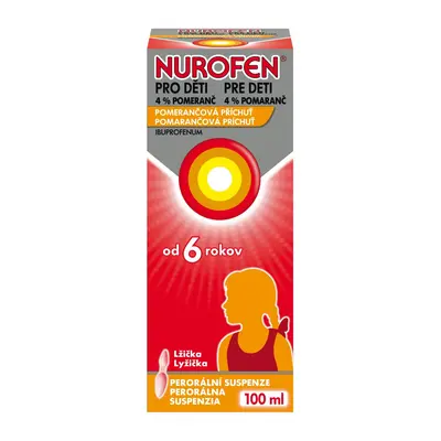 Nurofen Pro Děti Pomeranč 40mg/ml perorální suspenze 100ml