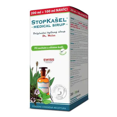 Stopkašel Medical Sirup Dr. Weiss 200+100ml Navíc