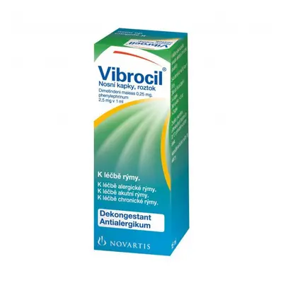 Vibrocil 2,5mg/ml+0,25mg/ml nosní kapky 15ml