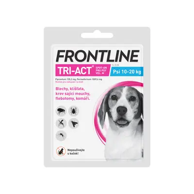 Frontline Tri-Act spot-on pro psy M 2 ml 1 pipeta