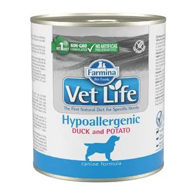 Vet Life Natural Dog Konz. Hypoaller Duck&potato 300g