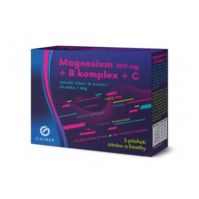 Magnesium 400mg + B komplex + C 30 sáčků Galmed