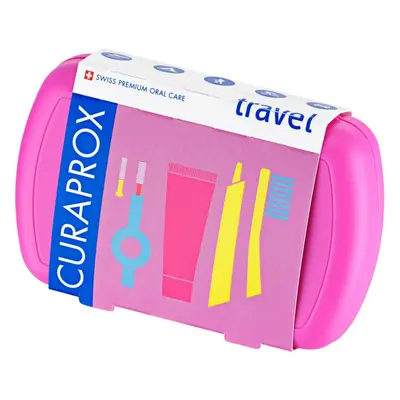 Curaprox Travel set cestovní sada růžová