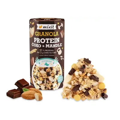 Mixit Proteinová granola z pece - Čokoláda a mandle 450 g