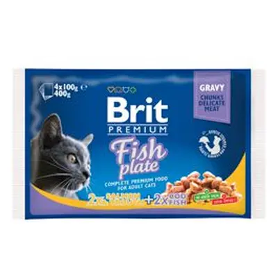 Brit Premium Cat Kapsa Fish Plate 400g (4x100g)