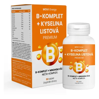 Movit B-komplet+kyselina Listová Premium Tbl.90