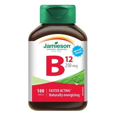 Jamieson Vitamín B12 Metylkobalamín 250mcg Tbl.100