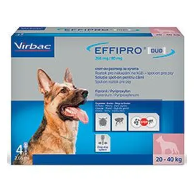 Effipro Duo Dog L (20-40kg) 268/80 Mg, 4x2,68ml