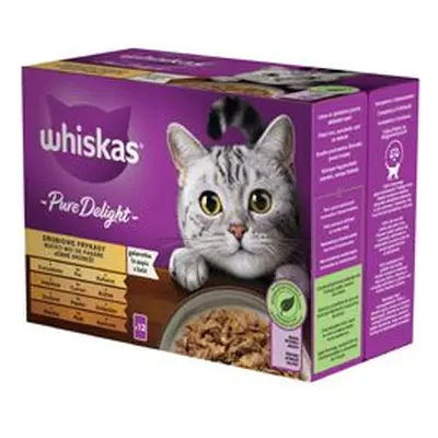 Whiskas Kapsa Pure Delight Drůběž výběr želé 12x85g