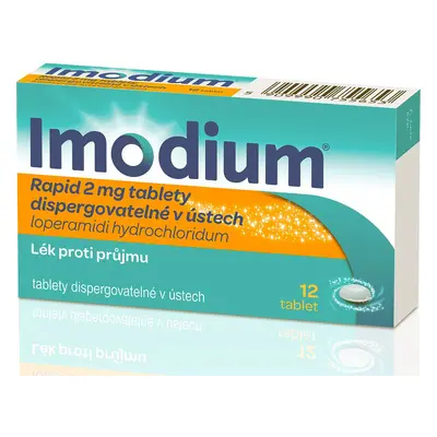 Imodium RAPID 2 mg tablety dispergovatelné v ústech 12 ks