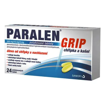 Paralen Grip chřipka a kašel 24 tablet