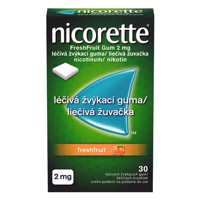 Nicorette Freshfruit Gum 2mg léčivé žvýkací gumy 30