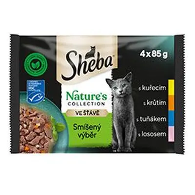 Sheba kapsa nature mix výběr 4x85g