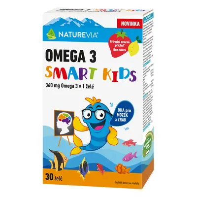 NatureVia Omega 3 Smart Kids 30 želé