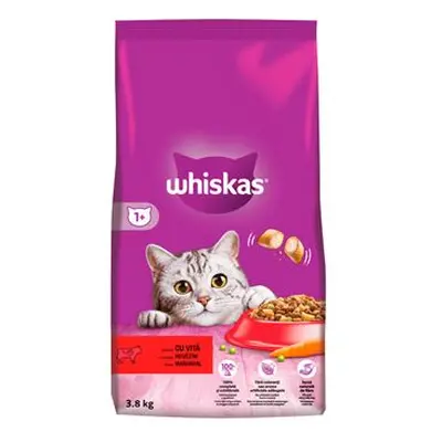 Whiskas Dry s hovězím masem 3,8kg