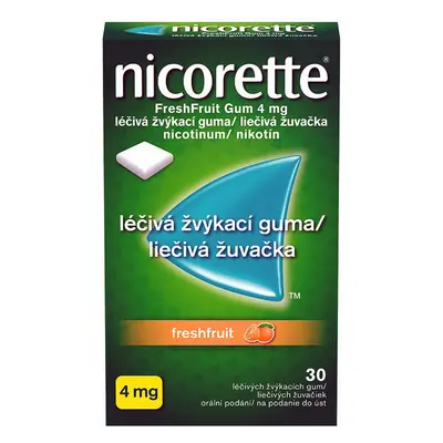 Nicorette Freshfruit Gum 4mg léčivé žvýkací gumy 30ks