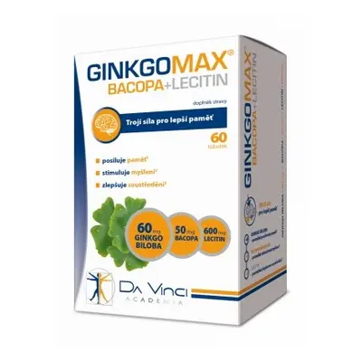 GinkgoMAX+Bacopa+Lecitin DaVinciAcademia 60 tobolek