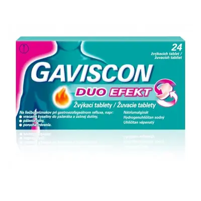 Gaviscon Duo Efekt 24 žvýkacích tablet