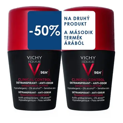 Vichy Homme 96h Detranspirant Duo balení 2x50 ml