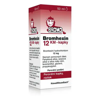 Bromhexin 12 Km kapky 12mg/ml 50ml