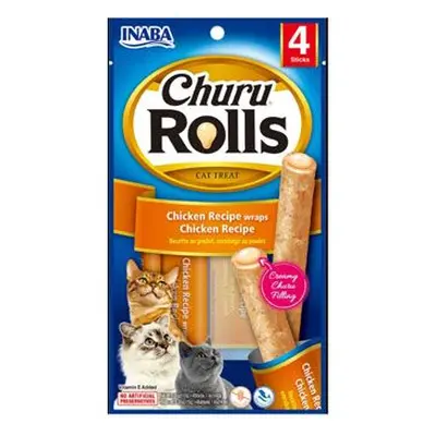 Churu Cat Rolls chicken wraps&chicken cream 4x10g