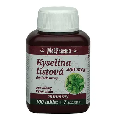 Medpharma Kyselina Listová 400mcg Tbl.107