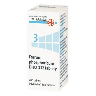 Ferrum Phosphoricum DHU D6(D12) 200 neobalených tablet