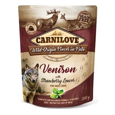 Carnilove Dog Pouch paté venison & strawberry 300g