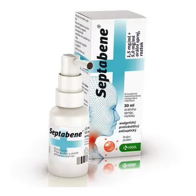 Septabene 1,5mg/ml+5mg/ml orální roztok, sprej 30ml