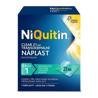 Niquitin Clear 21mg/24h transdermální náplast 7 ks