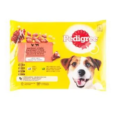 Pedigree kapsa adult hovězí/drůbeží v želé 4x100g